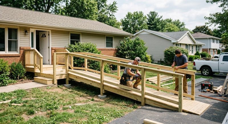 Wood Ramp Installation in Wilmington, NC